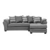 Sof&aacute; Seccional Derecho Living Factory Mustang 4 Cuerpos Gris