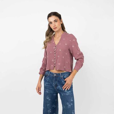 Blusa Manga Larga Mujer Alma Lila