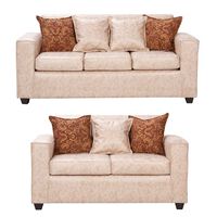 Juego de Living Black Factory Ezeiza Sofá 3 Cuerpos + Sofá 2 Cuerpos Beige