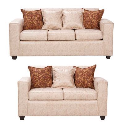 Imagen 1 del producto Juego de Living Black Factory Ezeiza Sofá 3 Cuerpos + Sofá 2 Cuerpos Beige