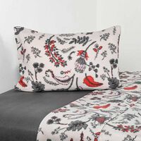 Sábana de polar American Family 1,5 Plazas Floripa Blanco