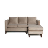 Sofá Seccional Barra Design Mila Derecho 3 Cuerpos Beige