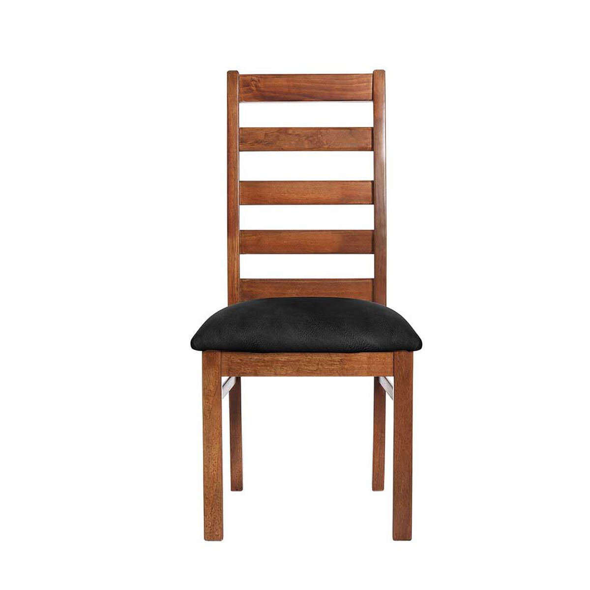 Juego de Comedor Latam Home Sevilla Burgos 2 Sillas + 2 Bancas Cuero Kentucky Negro