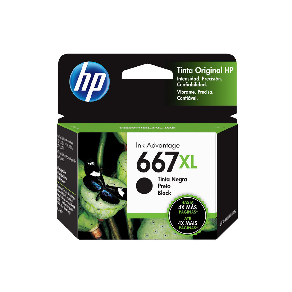 Tinta Cartridge HP 667 XL Negro 8,5 ml