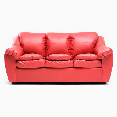 Sofá Cabsur Galicia 3 Cuerpos PU Rojo