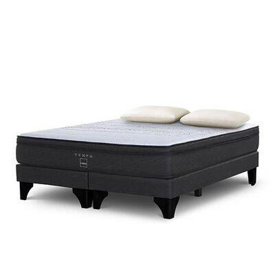 ROSEN Cama Europea Rosen Base Dividida King Tempo + 2 Almohadas Memory Max
