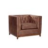 Sill&oacute;n Latam Home Cuero Colorado Roma 1 Cuerpo Caramelo