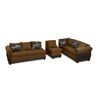 Sofá Seccional Modular Elegant Detail Girona 7 Cuerpos Tela/PU Café