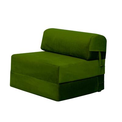 Sofá Cama Latam Home Velvet Siena 1 Cuerpo Verde