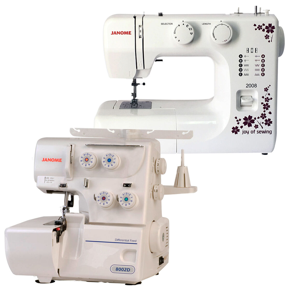 Máquina de Coser Janome 2008 + Janome 8002D