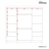 Clóset Vekkahome Vivacce 4 Puertas 4 Cajones Beige