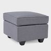 Sofá Mons Sicilia 3 Cuerpos + Pouf 1 Cuerpo Gris