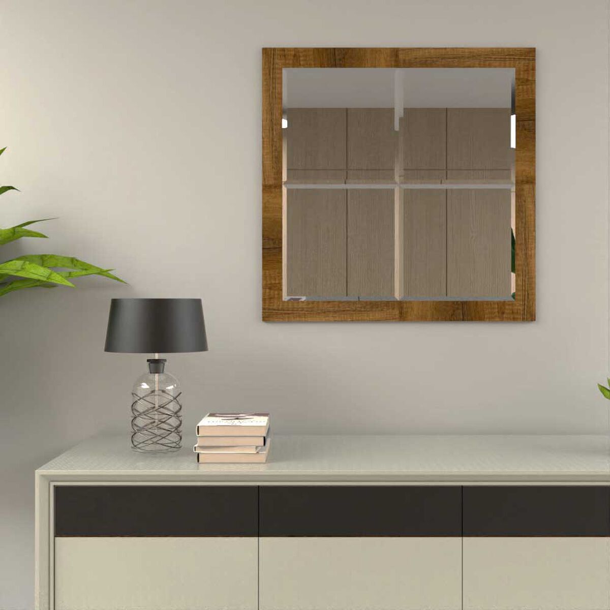 Espejo de Vidrio TuHome Olivo 94 x 94 cm
