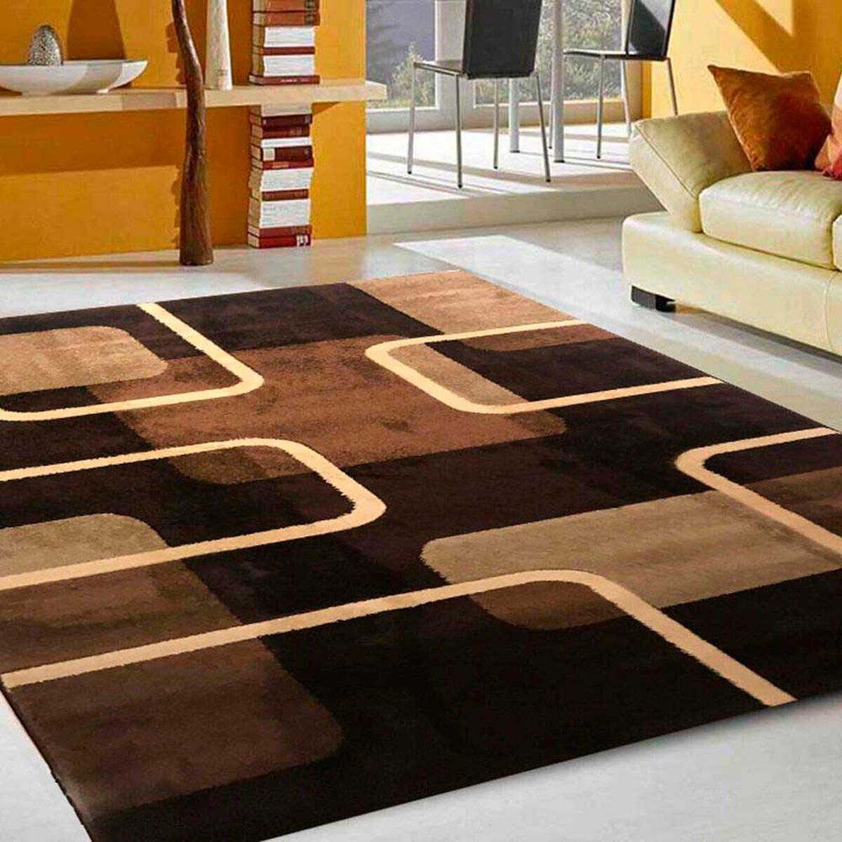 Alfombra Idetex Carved Caf&eacute; 133 x 180 cm