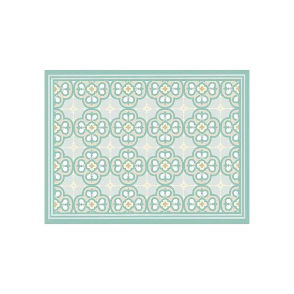 Alfombra Davanti Flor Arabe Turquesa 50 x70 Flor Arabe Turquesa