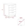 Mueble Archivador TuHome Home Office 4 Cajones Negro Soft Coñac