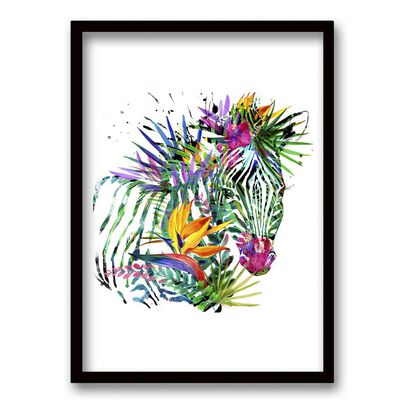 Cuadro Decorativo Retela Zebra Color 70 x 50 cm