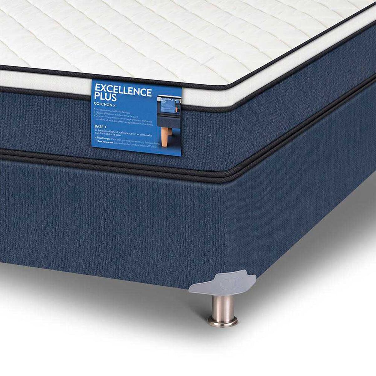 Cama Americana CIC 1,5 Plazas Excellence Plus + Almohada Viscoel&aacute;stica