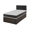 Cama Europea CIC Iron Smart 1,5 Plazas Ortopedic + Respaldo Black Tapizado + Faldón