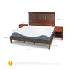 Cama Europea CIC King Alaska + Respaldo + 2 Veladores