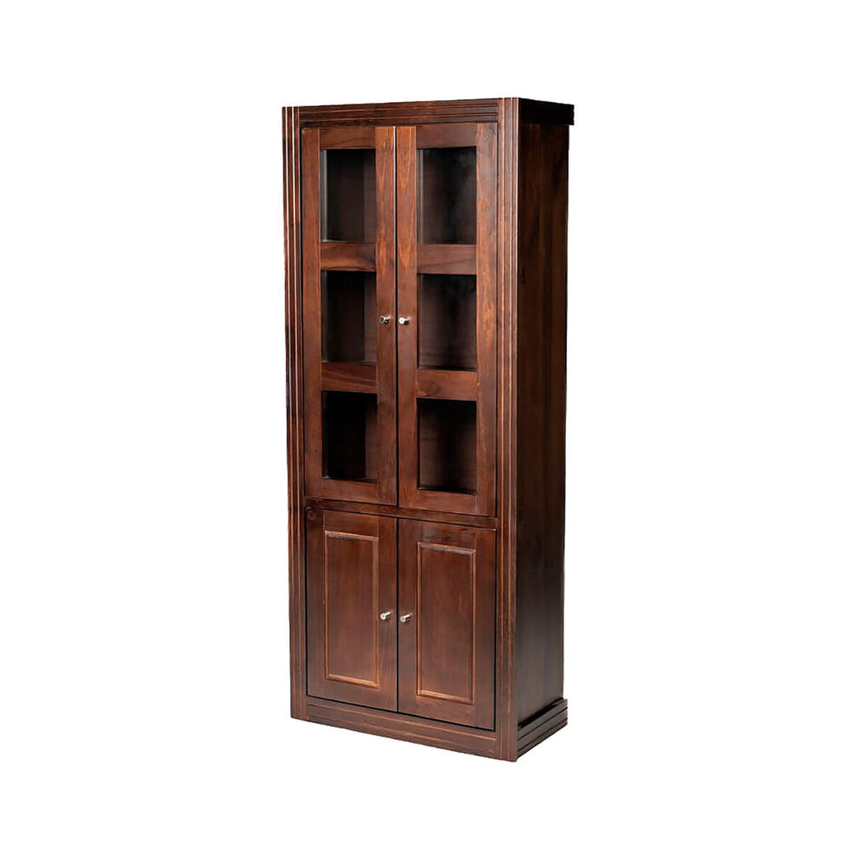 Vitrina Muebles Hema Berl&iacute;n 4 Puertas Chocolate