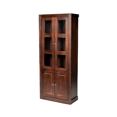 Vitrina Muebles Hema Berl&iacute;n 4 Puertas Chocolate