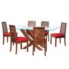 Juego de Comedor Latam Home Alicante 6 Sillas Rojo
