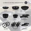 Bater&iacute;a de Cocina Antiadherente Granito Simplit Oxford 15 Piezas Negro