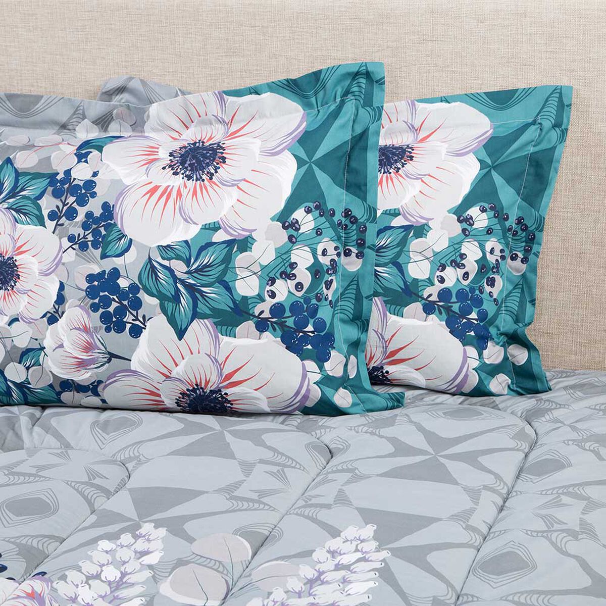 Plumón Estampado Elements & Co 2 Plazas Blossom
