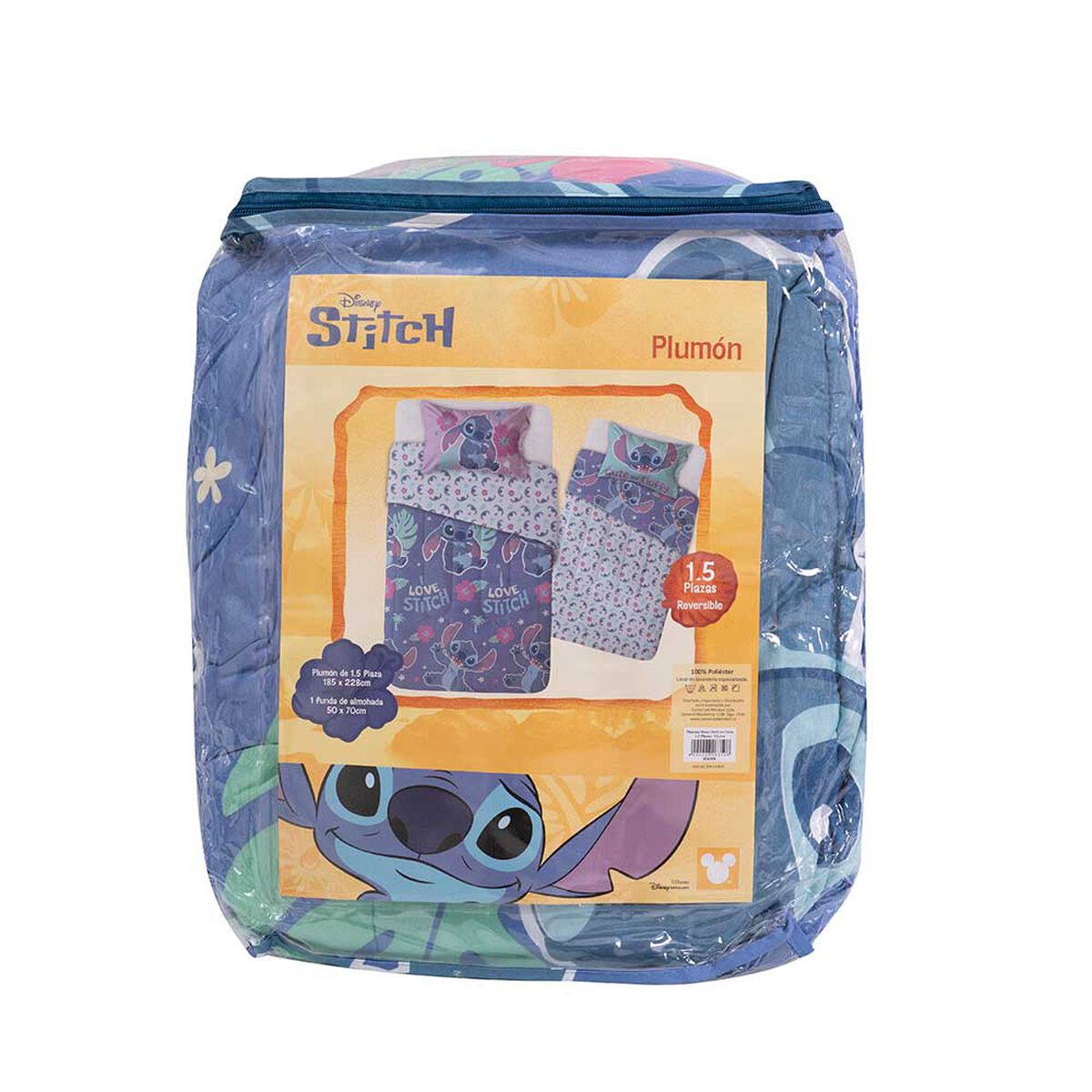 Plumón Infantil Disney 1,5 Plazas I Love Stitch