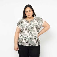 Blusa Manga Corta Mujer Extralindas Beige, Fucsia, Verde