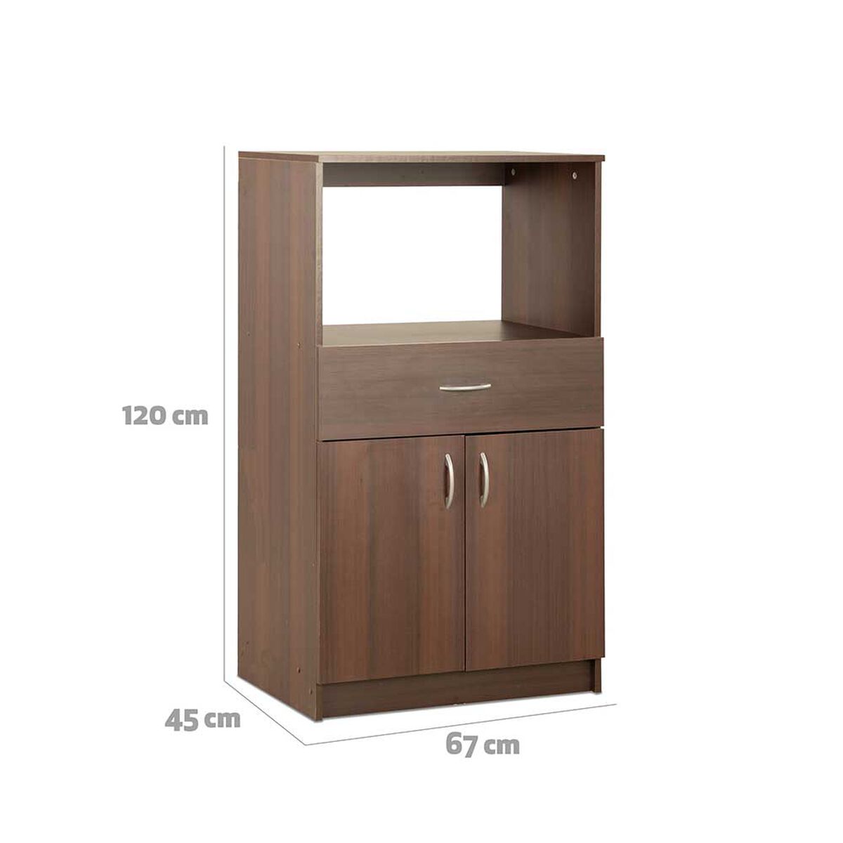 Mueble de Cocina Auxiliar Stanford 2 Puertas 1 Repisa 1 Cajón Chocolate
