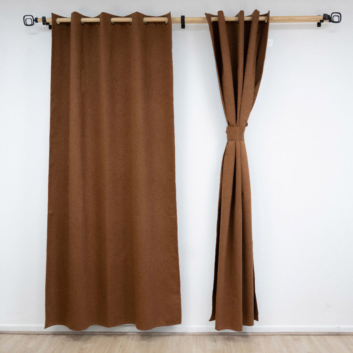 Juego de Cortina Blackout Doral Varsovia 140x220 cm Caf&eacute;
