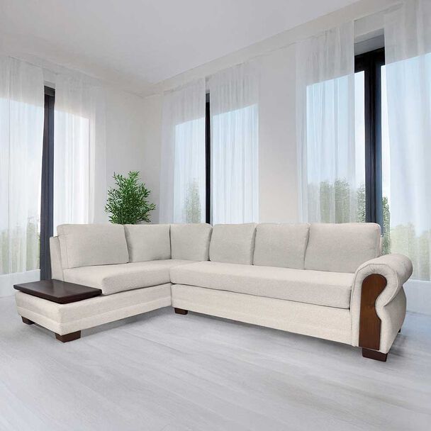 Sofá Seccional Living Factory Michigan 6 Cuerpos Beige