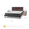 Cama Europea CIC King New Ortopedic + Respaldo Enio + 2 Veladores