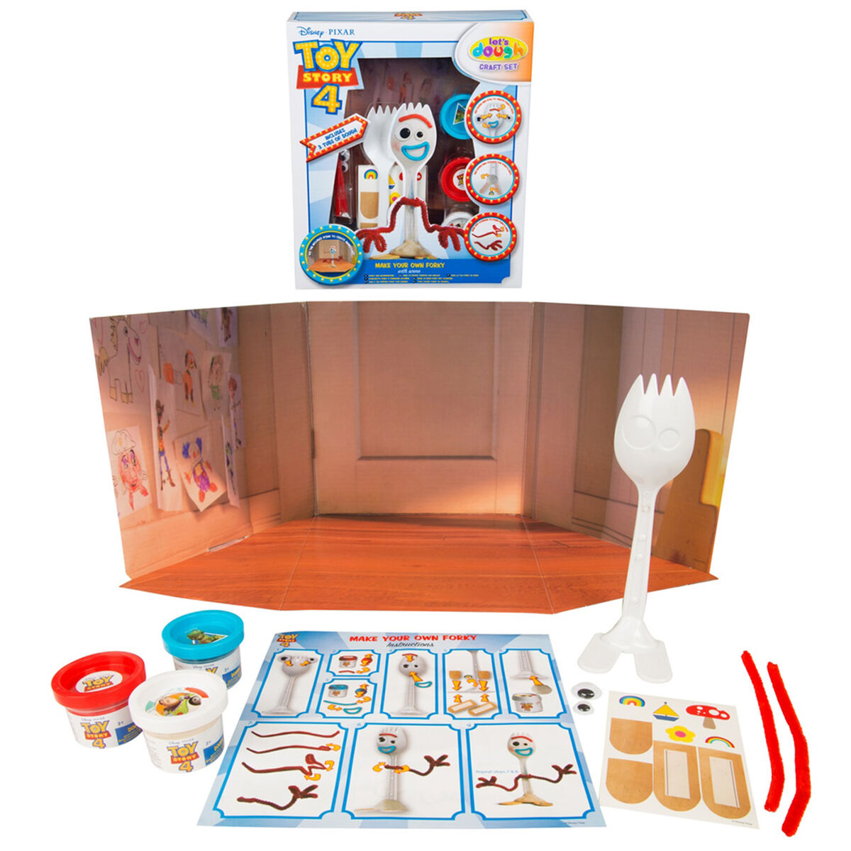 Set de Masas Crea Tu Propio Forky Con Escenario Toy Story Disney