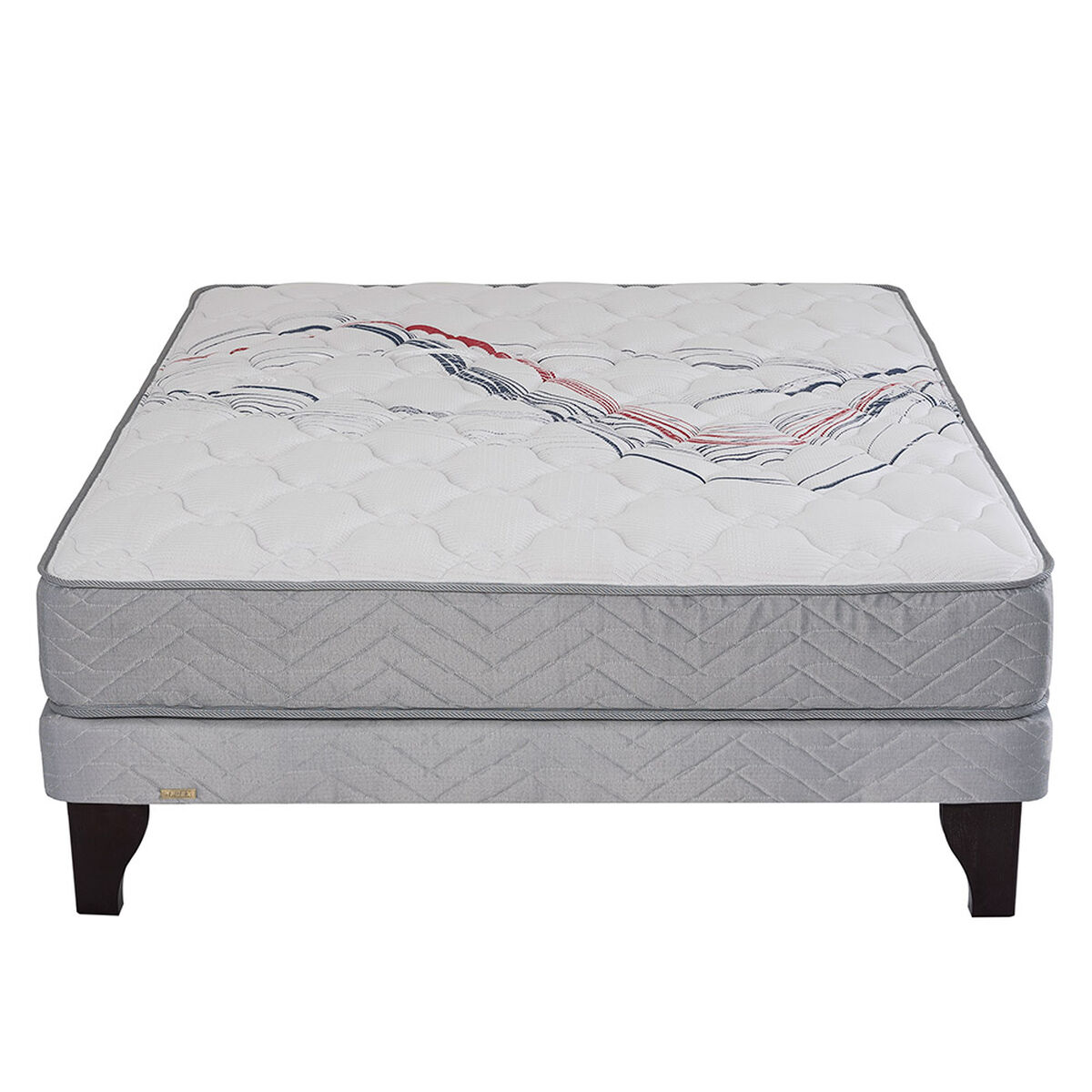 Cama Europea Flex 2 Plazas Threrapedic Más Gris