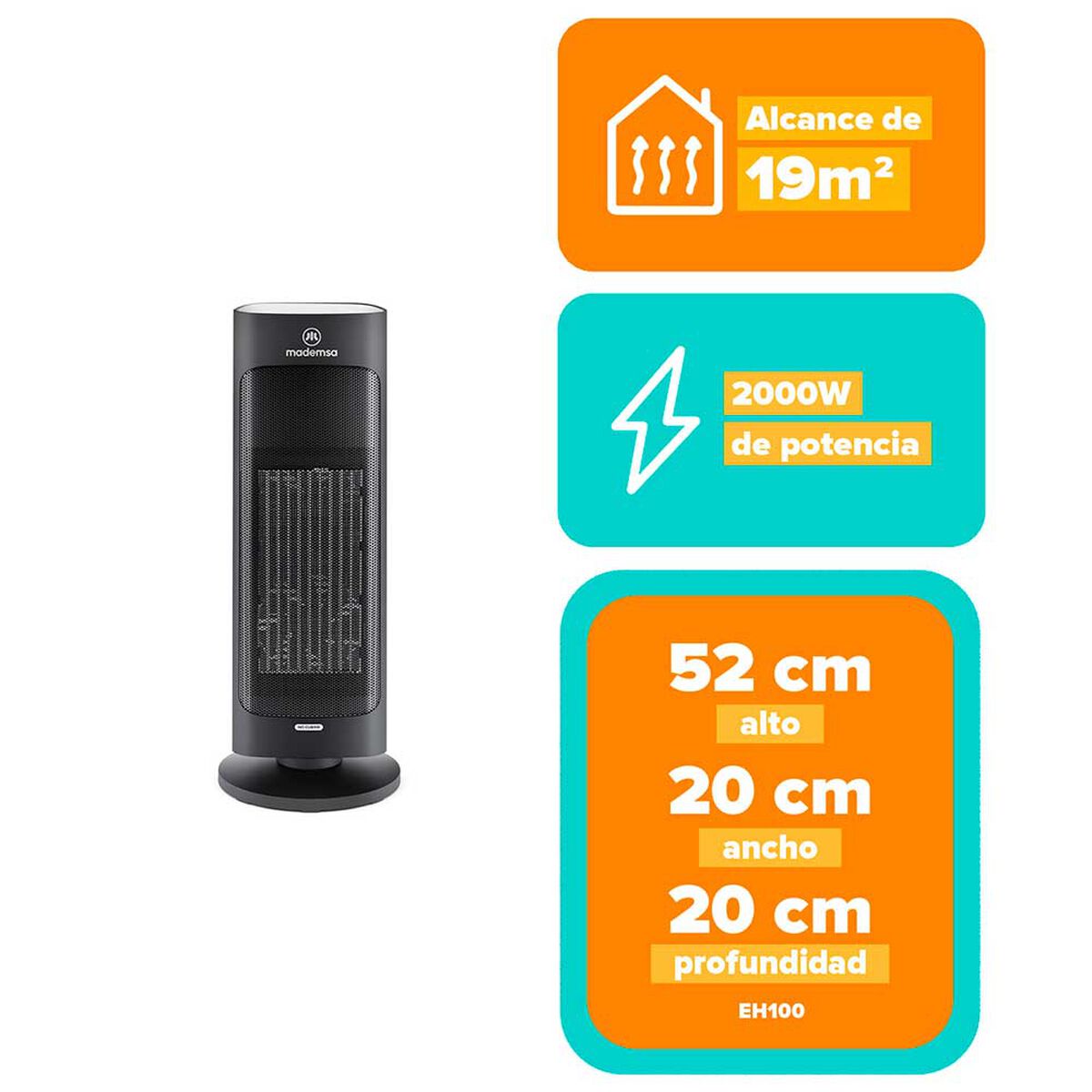 Estufa Eléctrica Mademsa EH100 2000 W