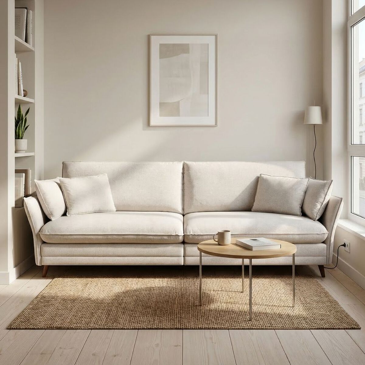 Sof&aacute; Exit Nazar 3 Cuerpos Beige Claro