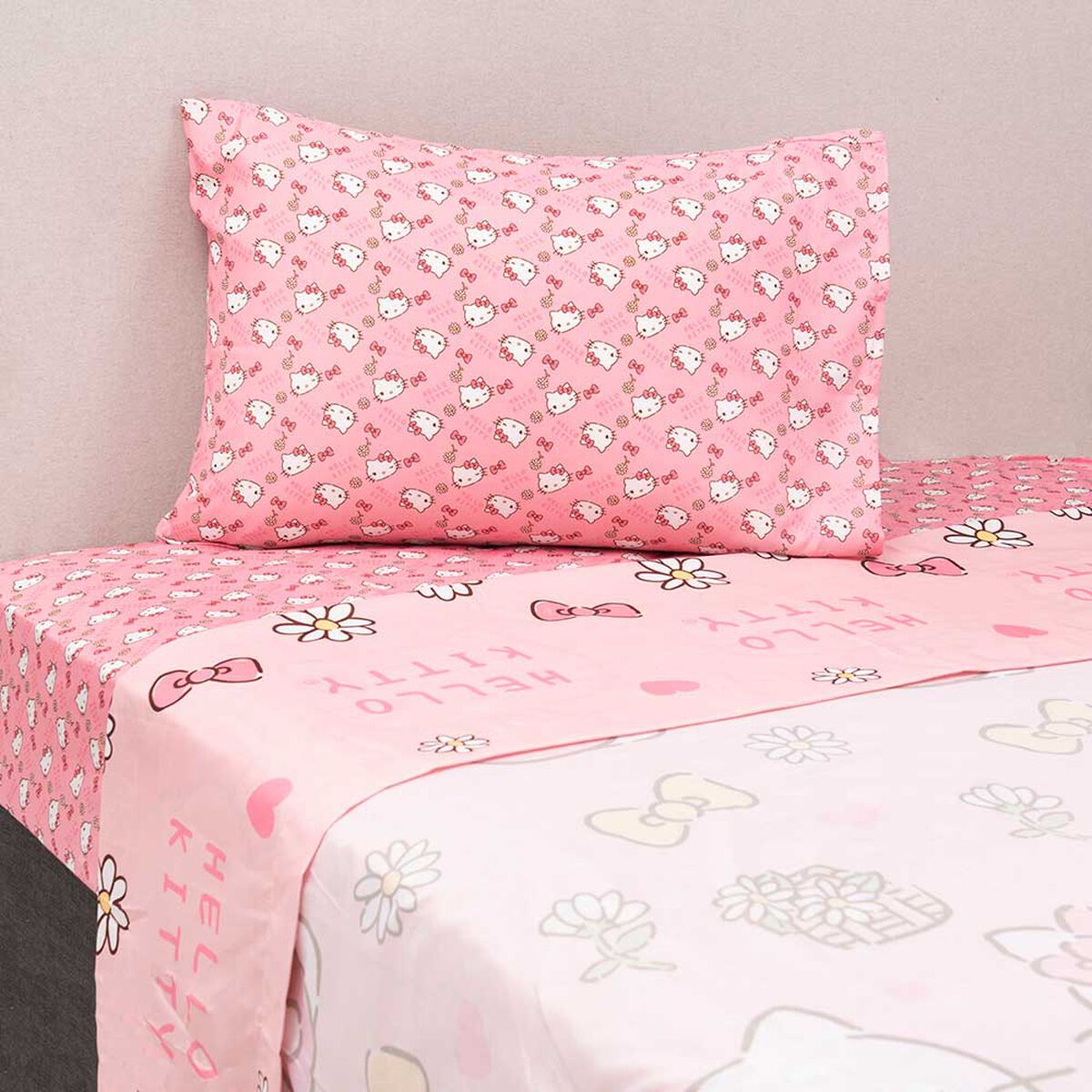 Juego de S&aacute;banas Infantil Sanrio-Hello Kitty 1.5 Plazas Margari