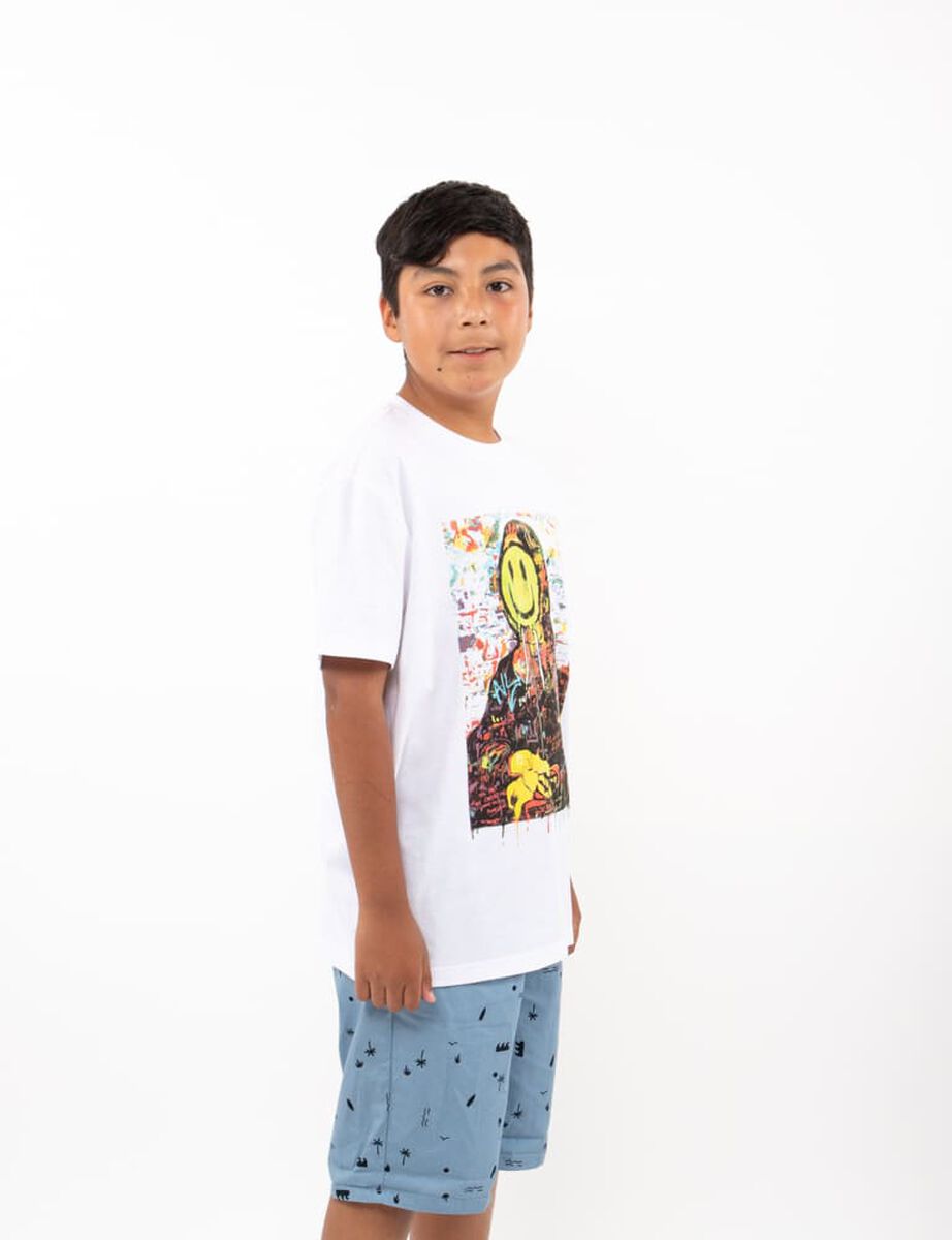 Polera Con Estampado Manga Corta Niño Cutback
