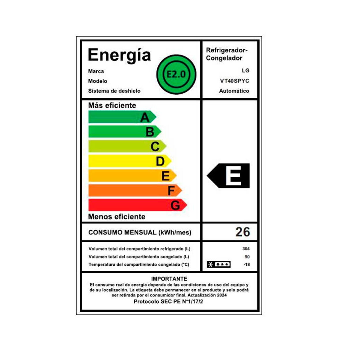 Refrigerador Side by Side LG VT40SPYC 394 Lts
