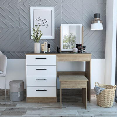 Imagen 1 del producto Tocador TuHome Kaia Miel/Blanco