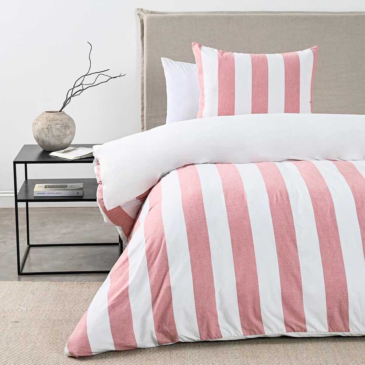 Funda de Plumón Elements & Co 1.5 Plazas Stripe Terra