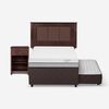 Cama Nido Rosen 1,5 Plazas Pratta + Respaldo + Velador Rachel