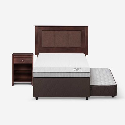 Imagen 2 del producto Cama Nido Rosen 1,5 Plazas Pratta + Respaldo + Velador Rachel