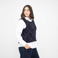 Sweater Sin Mangas Mujer Extralindas Navy