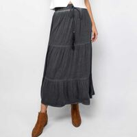 Falda Maxi Mujer Alma Gris