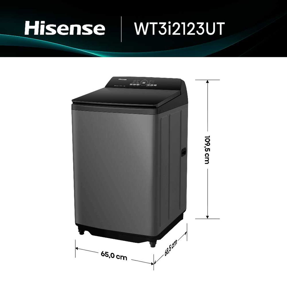 Lavadora Hisense WT3I2123UT 21KG