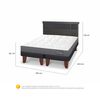 Cama Europea CIC Base Normal King Anatomic + Respaldo Dublin